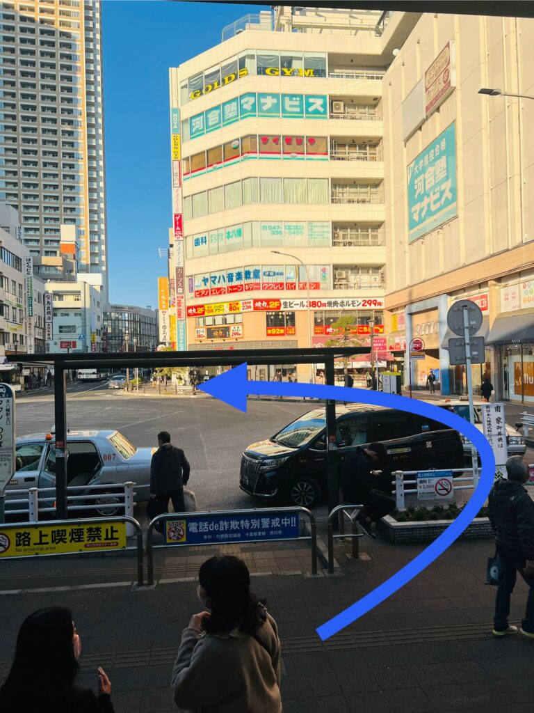 本八幡北口ロータリー道順